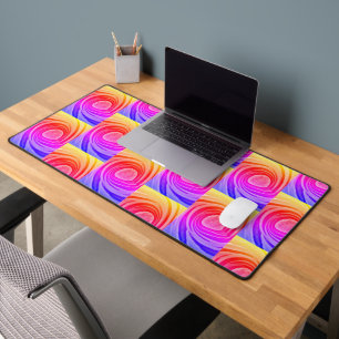 Neon Abstract Design Custome Desk Mat