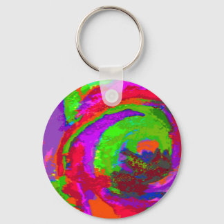 Neon Abstract Key Ring