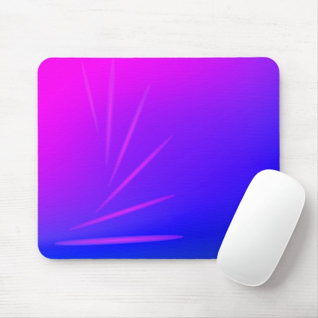 Neon Abstract Pink and Purple Mouse Pad (With Mouse)