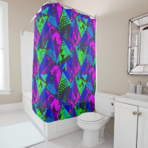 Neon abstract . shower curtain