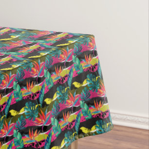 Neon Abstract Tropical Texture Pattern Tablecloth