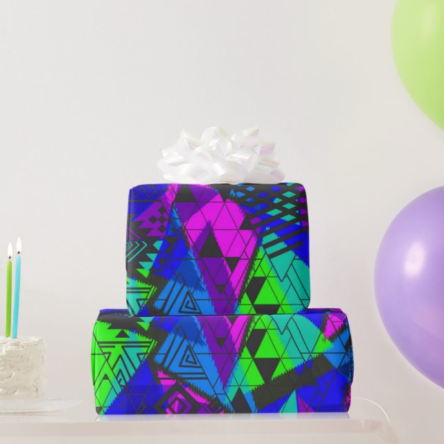 Neon abstract . wrapping paper (Party Gifts)