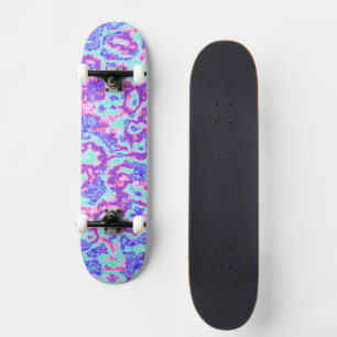 Neon Acid Trip Marble  Skateboard