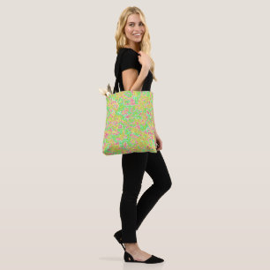 Neon Acid Trip Marble  Tote Bag