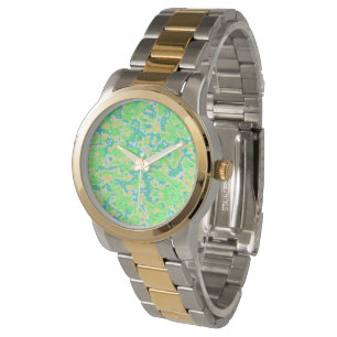 Neon Acid Trip Marble Watch
