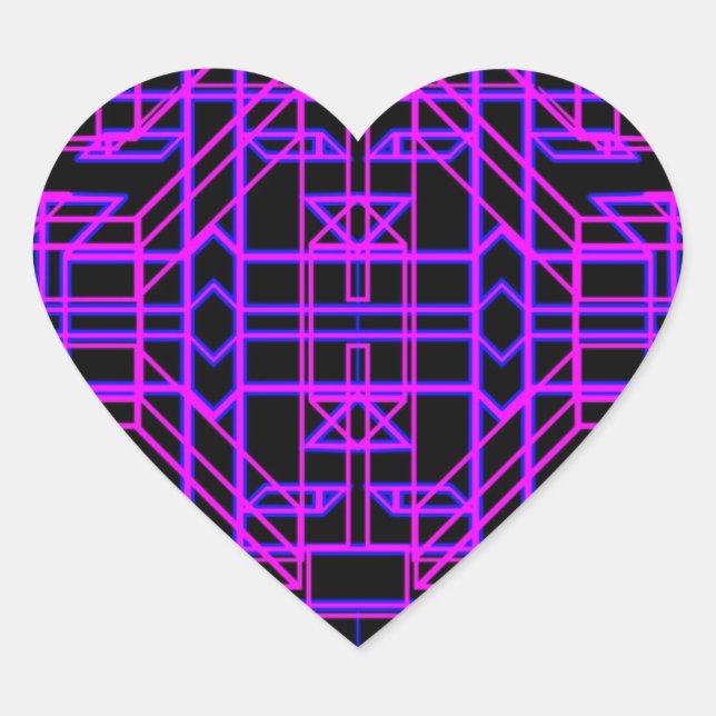 Neon Aeon 9 Heart Sticker (Front)