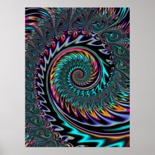 Neon Aesthetic Spiral Poster