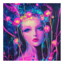Neon Alien Goddess 