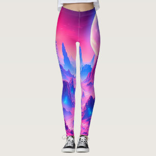 Neon Alien Planet Leggings Activewear