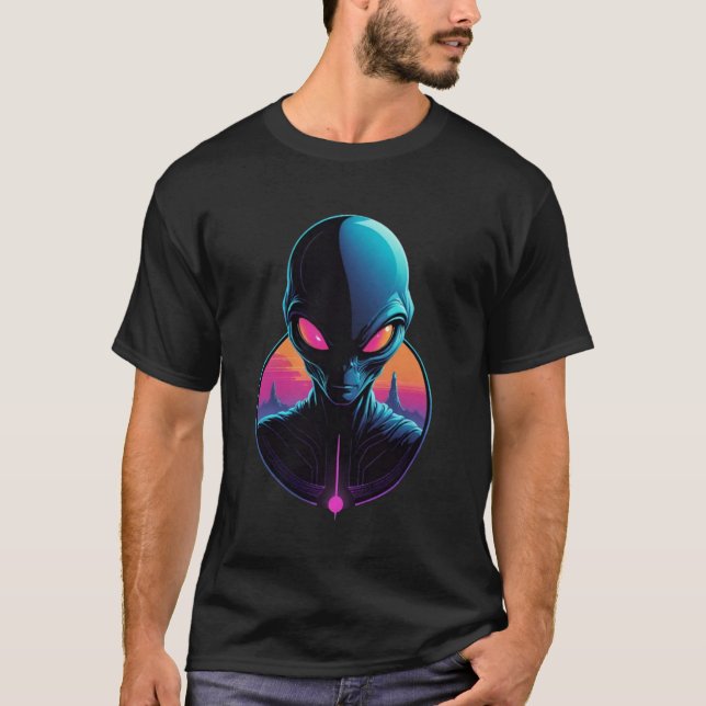 Neon Alien Presence T-Shirt (Front)
