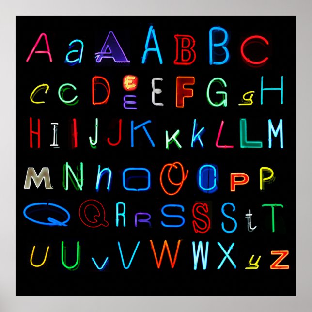Neon Alphabet: The Original Poster (Front)