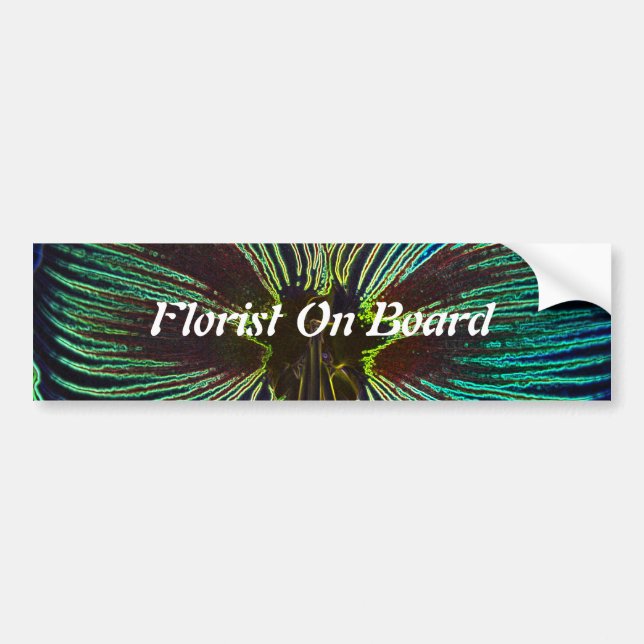 Neon Amaryllis Bumper Sticker (Front)