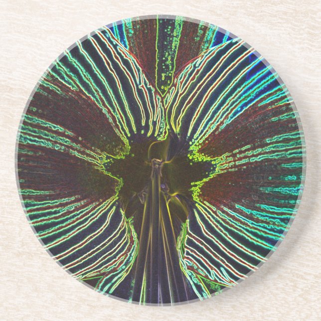 Neon Amaryllis Coaster (Front)