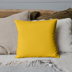Neon Amber Solid Colour   Classic Cushion