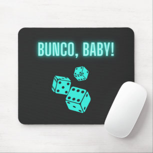 Neon Aqua Bunco Baby  Mouse Pad