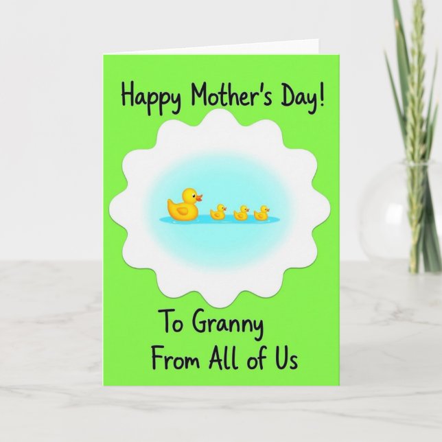 Neon Aquatic Mothers Day Card (Front)