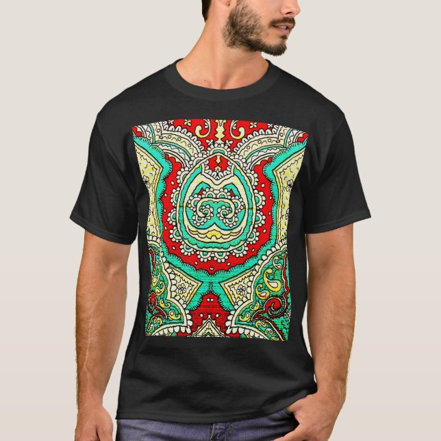 Neon arabesque ornament: 80s style. T-Shirt (Front)