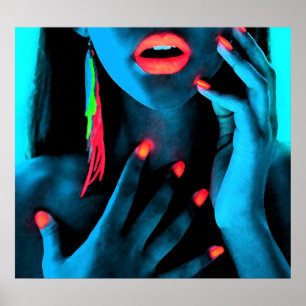 Neon art Poster