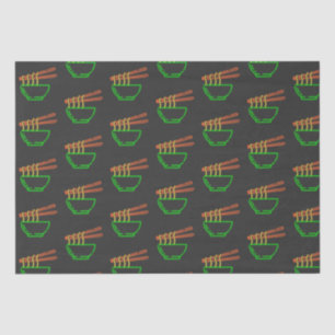 Neon Asian Noodle Bowl Pattern   Tissue Paper