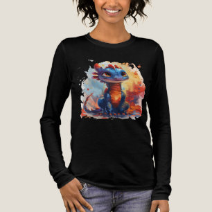 Neon Baby Dinosaur Glow – Radiant and Cute Dino Tri-Blend Shirt