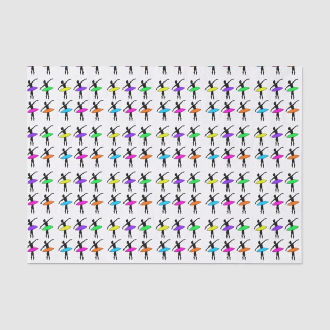 Neon Ballerina Ballet Dancer Dance Gift Tissue Paper (Front)