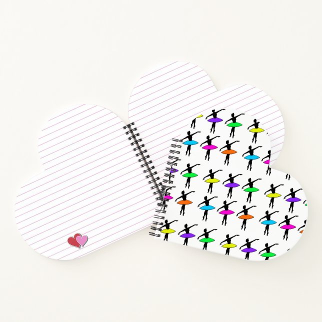 Neon Ballerina Ballet Tutu Dance Teacher Pointe Notebook (Inside)