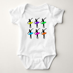 Neon Ballerina Dancer Dance Teacher Ballet Pointe Baby Bodysuit