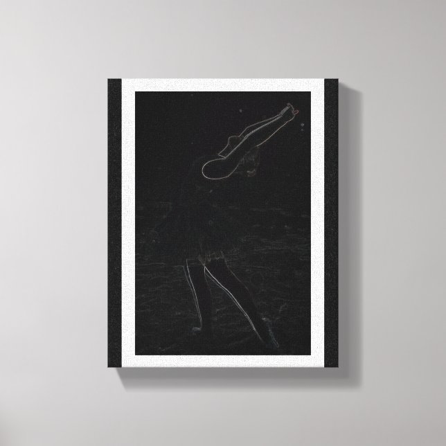 Neon, Ballerina in the Snow- Canvas Print (Front)