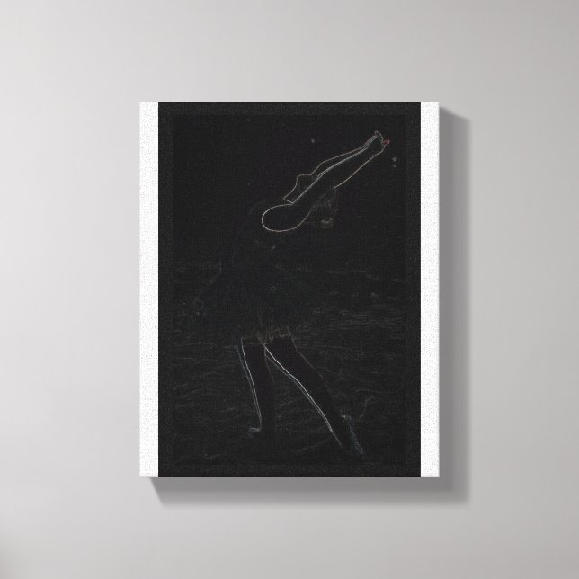 Neon, Ballerina in the Snow- Canvas Print (Front)