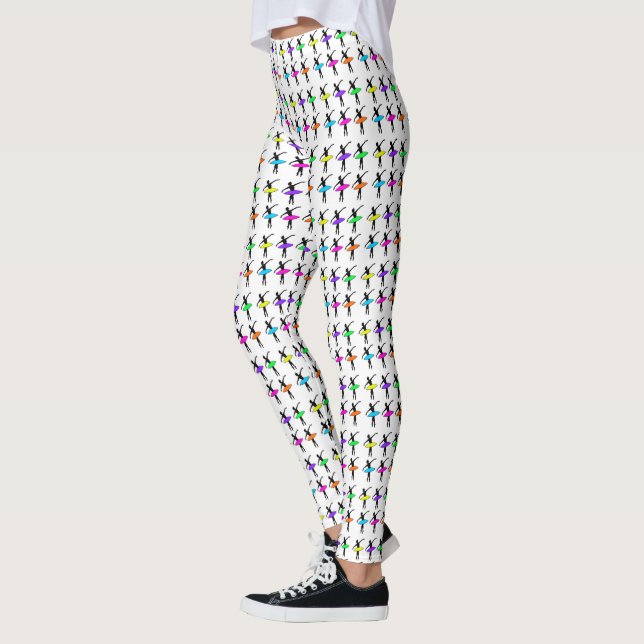 Neon Ballerinas Ballet Dance Dancer Gift Leggings (Left)