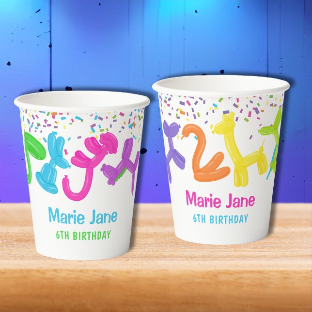 Neon balloons, animals balloons paper cups (Creator Uploaded)