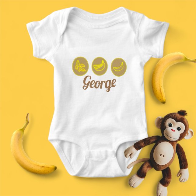 Neon bananas yellow and tan baby bodysuit (Creator Uploaded)
