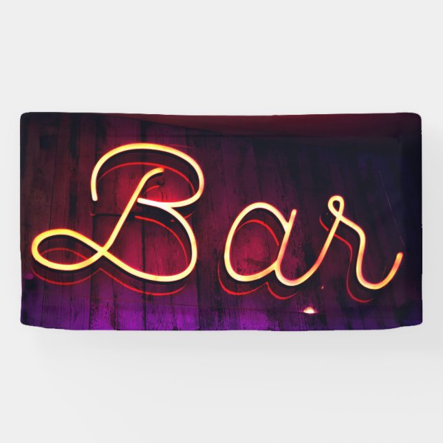 Neon Bar Sign Photo (Horizontal)