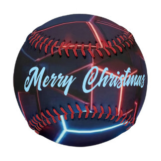 Neon Baseball -  Midnight Navy Crimson 3D Cube