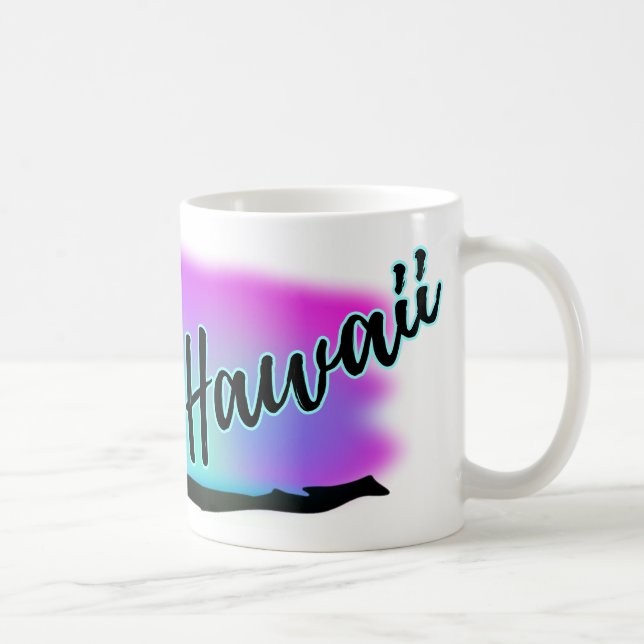Neon Beach Skies At Hawaii Coffee Mug (Right)