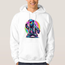 Neon Bear Glow: Vibrant Retro Streetwear