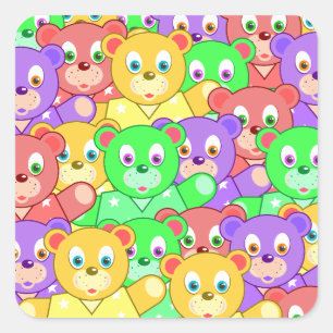 neon bears stickers