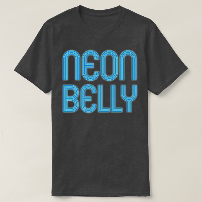 Neon Belly Blue Brazilian Jiu Jitsu for BJJ Cool G T-Shirt (Design Front)