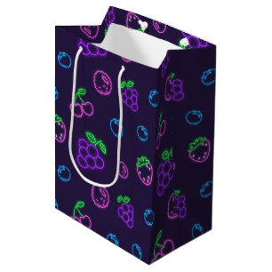 Neon Berry Pattern Gift Bag
