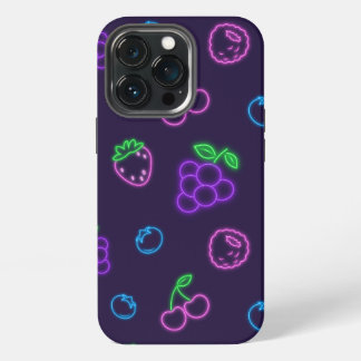 Neon Berry Pattern iPhone 13 Pro Case