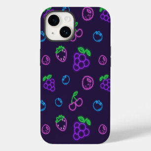 Neon Berry Pattern iPhone 14 Case