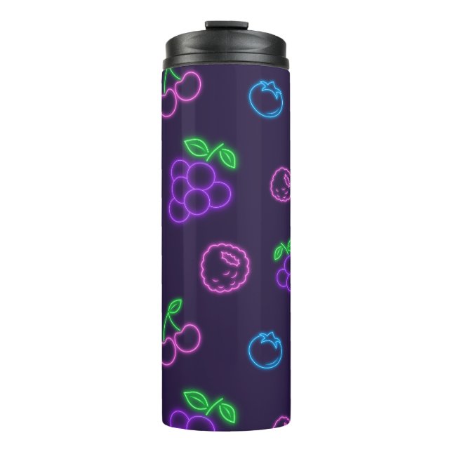Neon Berry Pattern Thermal Tumbler (Front)