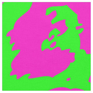 Neon Big Cat Print Fabric
