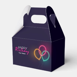 Neon Birthday - Any Name Favour Box