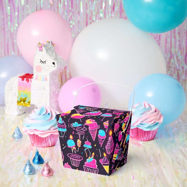 Neon Birthday Sweets Favour Box (Party)