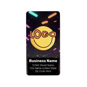 Neon Black Nightlife Events Business Branding Label