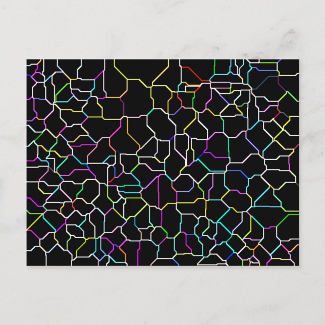 Neon Block Tile Postcard (Front)