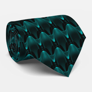 Neon Blue Alien Head Pattern Tie