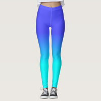 Neon Blue and Bright Neon Aqua Ombré Shade Colour