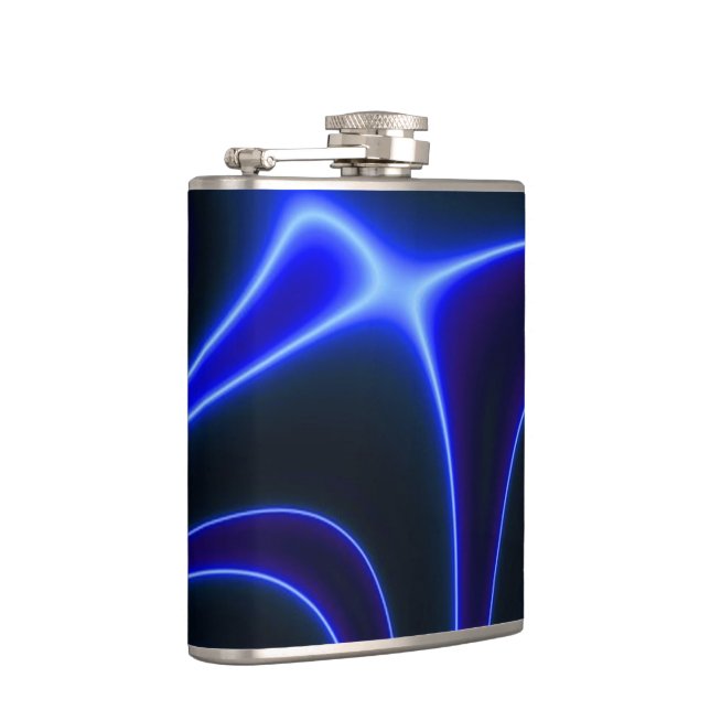 Neon Blue Dancing Light Flask (Right)